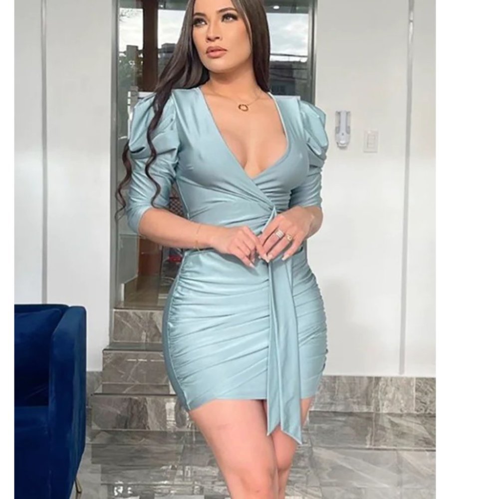 Green Midi Stretch Party  Dress